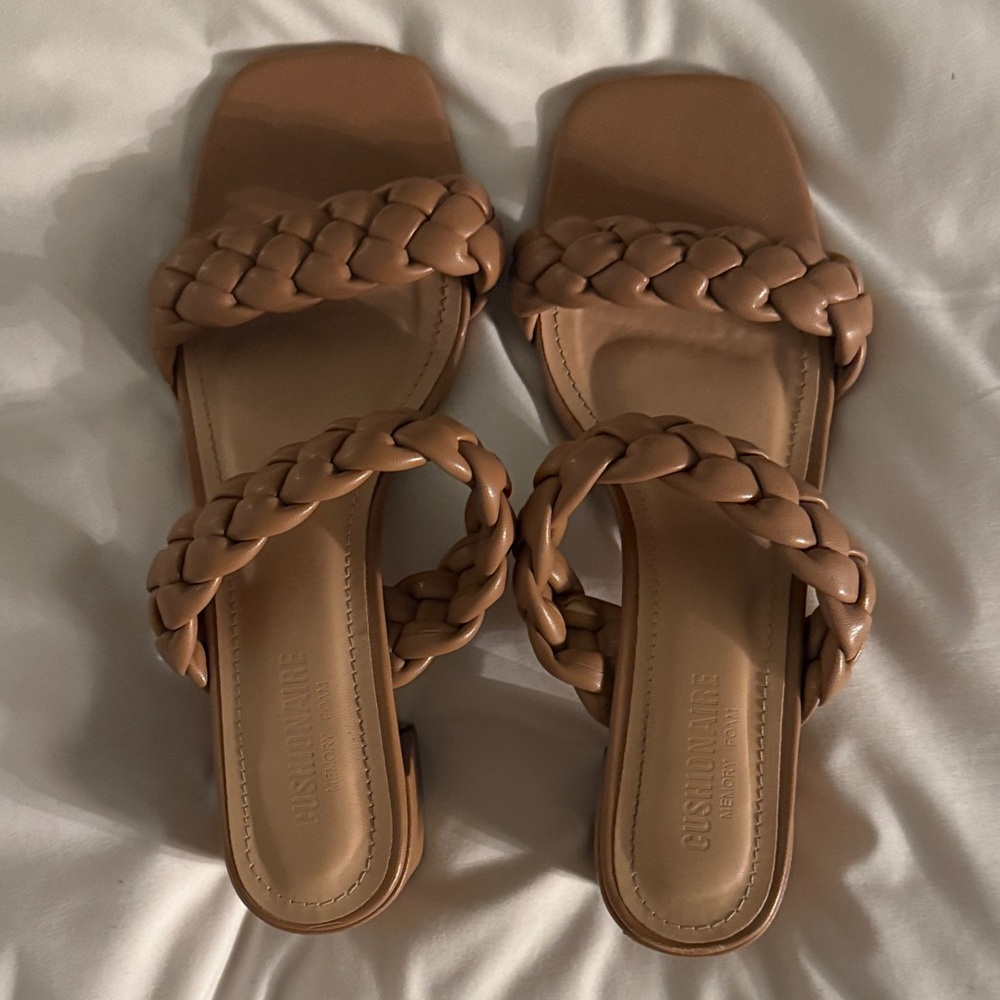 Cushionaire Tan Braided Women's Sandals